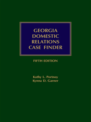 cover image of Georgia Domestic Relations Case Finder